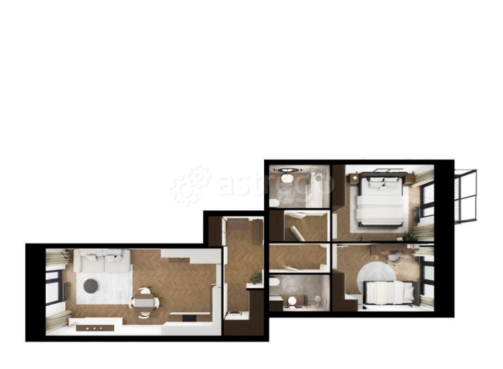 2-комн. квартира, 71.6 м2, 4/12 эт. Санкт-Петербург - изображение 2