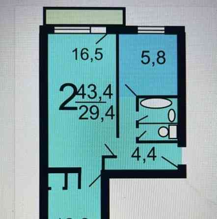 2-комн. квартира, 43.4 м2, 4/5 эт. Котельники