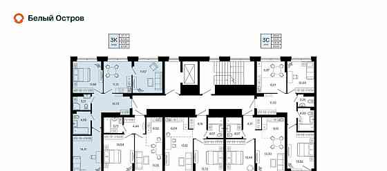 3-комн. квартира, 67.83 м2, 2/7 эт. Уфа