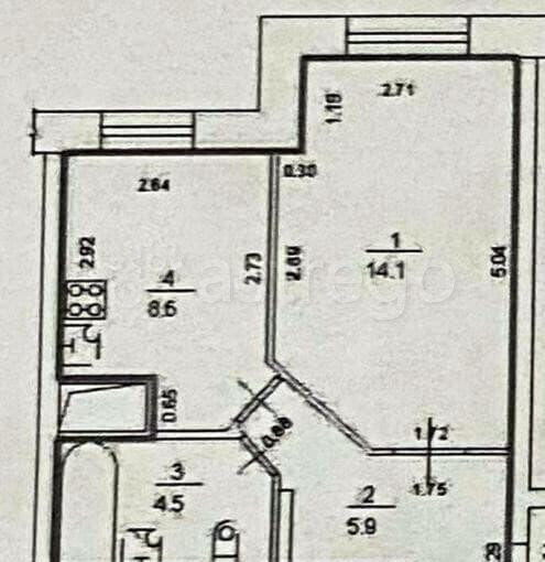 1-комн. квартира, 33.1 м2, 2/6 эт. Санкт-Петербург - изображение 5