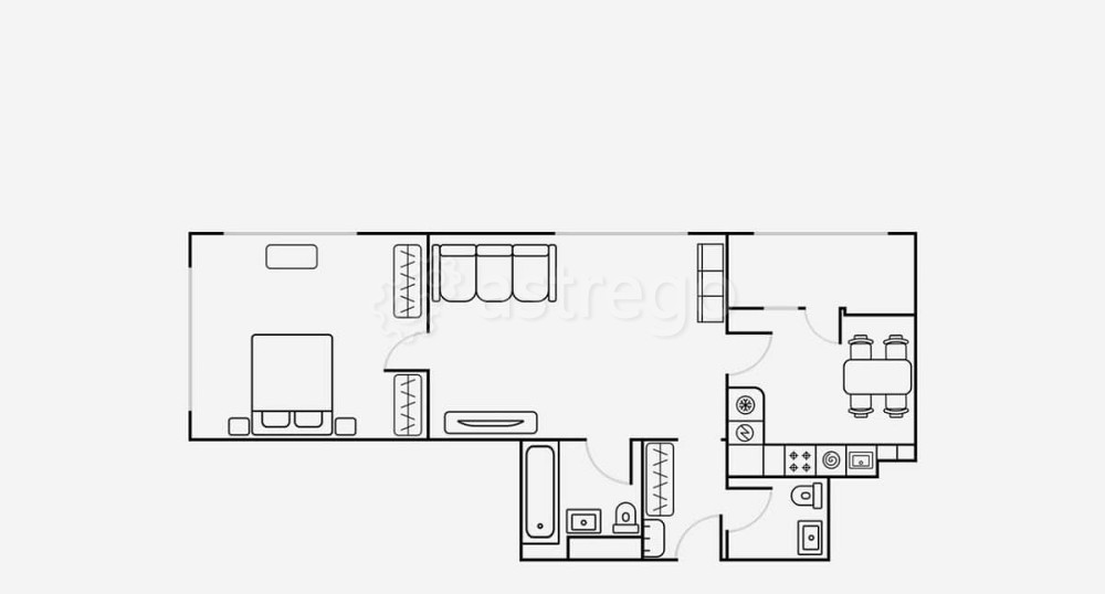 2-комн. квартира, 65 м2, 11/24 эт. Москва - изображение 5