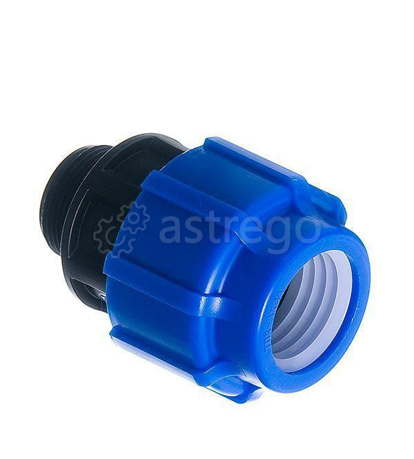 Муфта компрессионная на трубу ПНД 32х3/4" наружная резьба Чебоксары - изображение 1