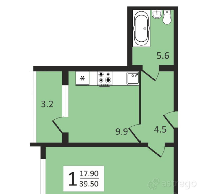 Продам 1-комн. квартиру,  39.5 м2,  11/17 этаж Воронеж - изображение 2