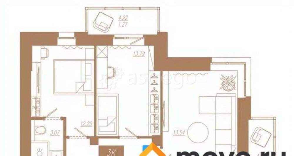 3-комн. квартира, 84.4 м2, 5/23 эт. Красноярск - изображение 1