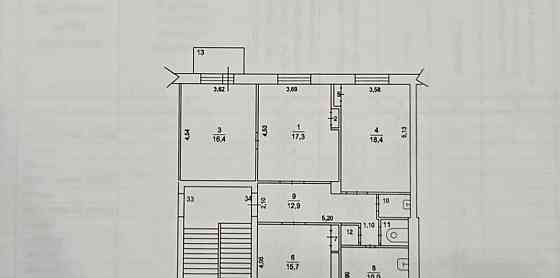 4-комн. квартира, 96.8 м2, 4/4 эт. Ступино