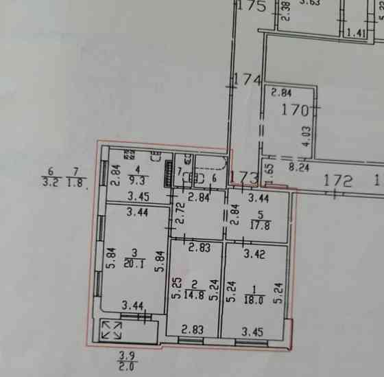 3-комн. квартира, 85 м2, 6/12 эт. Санкт-Петербург