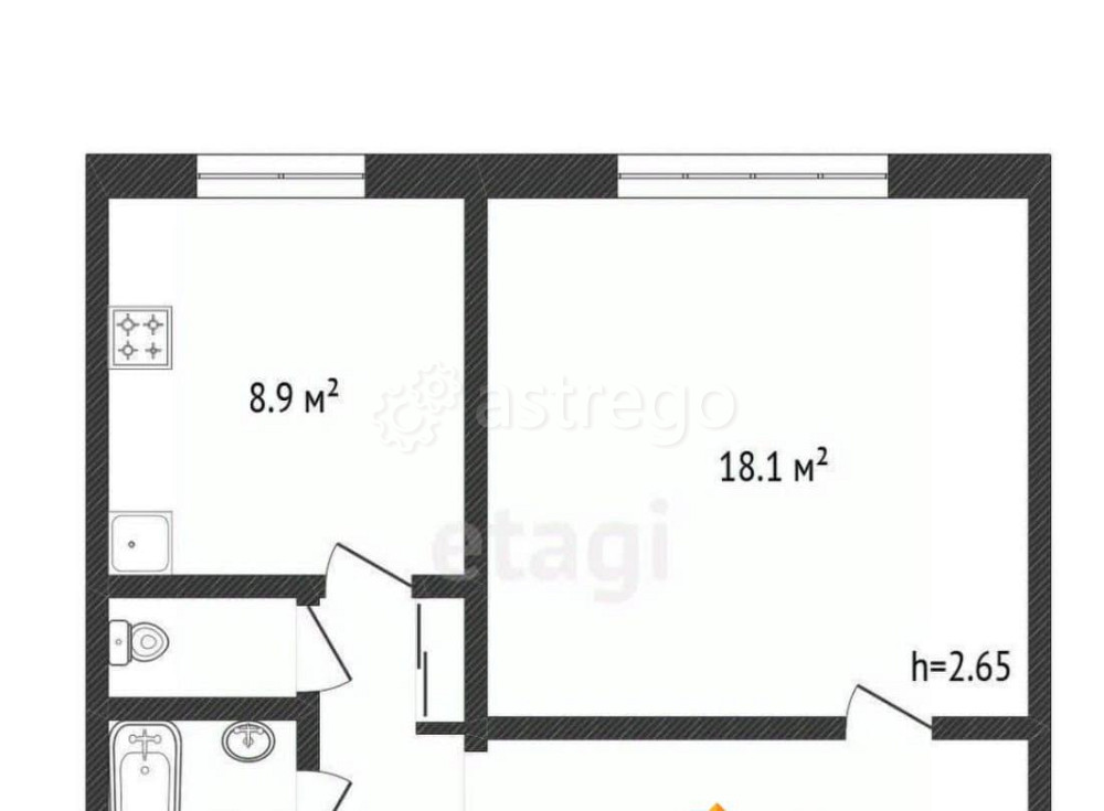 1-комн. квартира, 40 м2, 4/5 эт. Зея - изображение 2