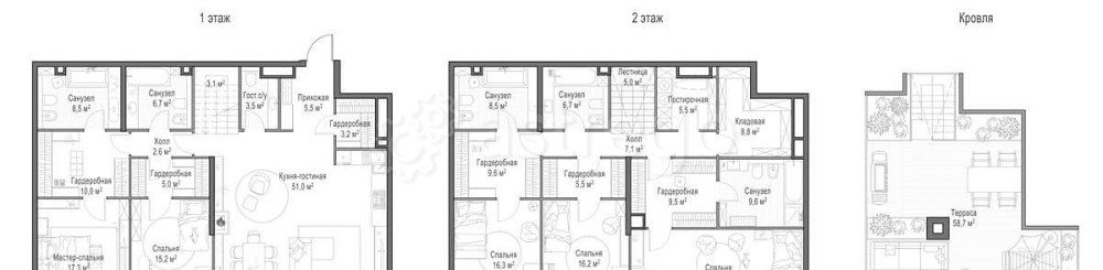 5-комн. квартира, 265.6 м2, 22/23 эт. Москва - изображение 1
