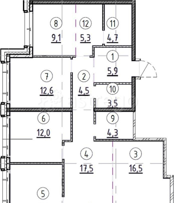 4-комн. квартира, 106.9 м2, 2/8 эт. Москва - изображение 2