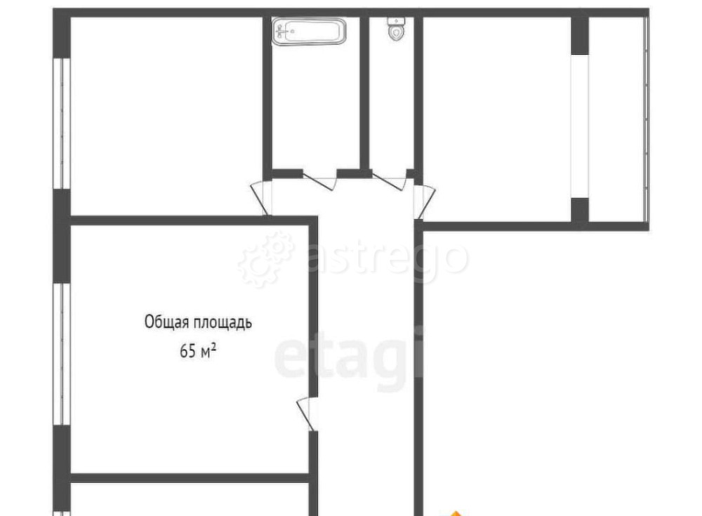 3-комн. квартира, 63 м2, 9/9 эт. Белокуриха - изображение 7