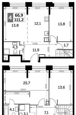 4-комн. квартира, 111.2 м2, 23/24 эт. Москва