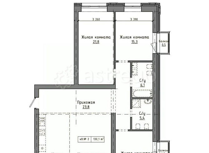 4-комн. квартира, 130.1 м2, 3/9 эт. Барнаул - изображение 1