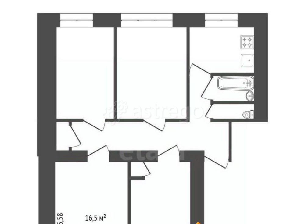 Комната, 16.3 м2, 1/5 эт. Уфа - изображение 3