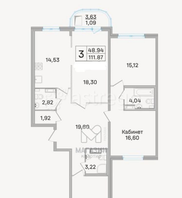 4-комн. квартира, 112 м2, 12/18 эт. Королев - изображение 2