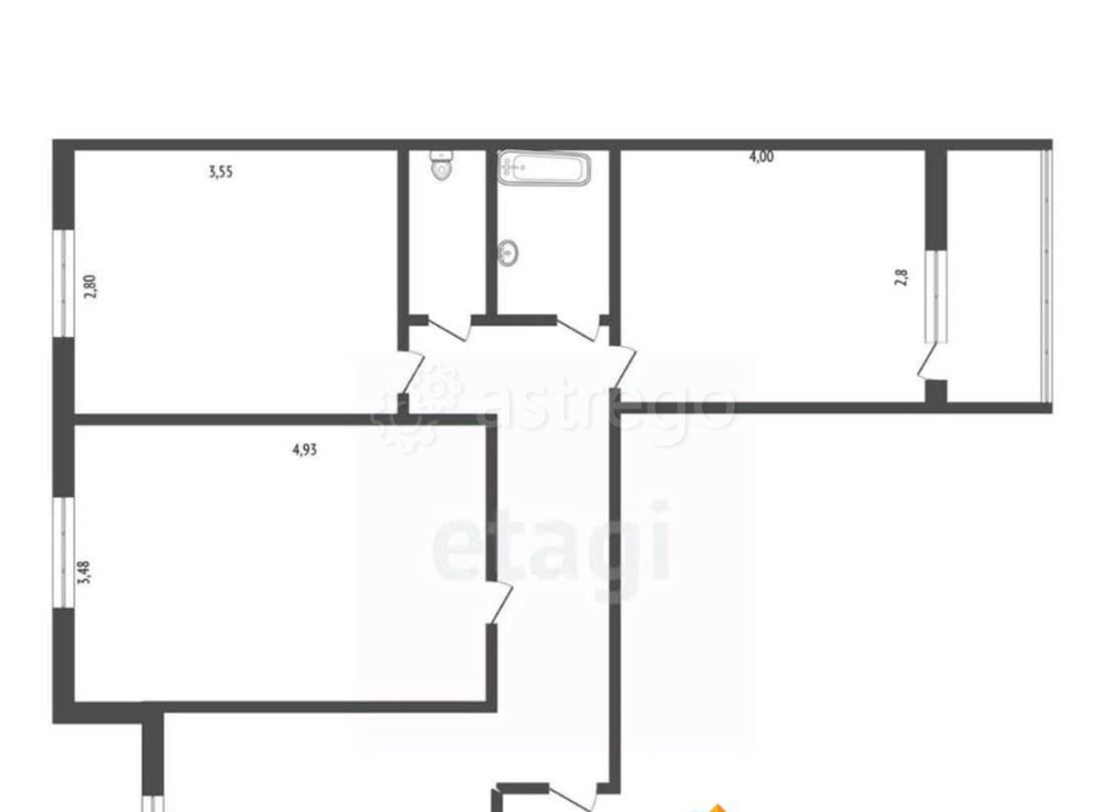 3-комн. квартира, 64.2 м2, 5/9 эт. Бийск - изображение 7