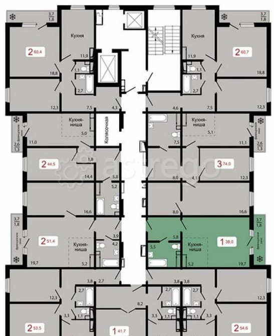1-комн. квартира, 38 м2, 15/17 эт. Красноярск - изображение 7