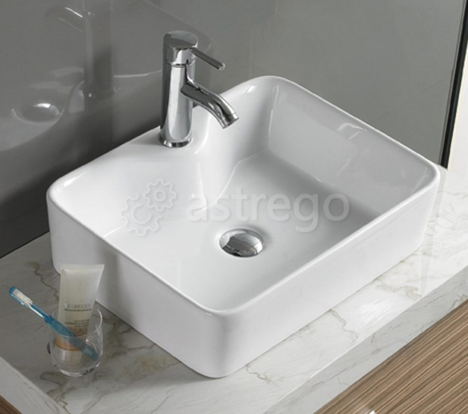 Раковина на столешницу Cerama LUX 7291 (48х37х13) Красноярск - изображение 1
