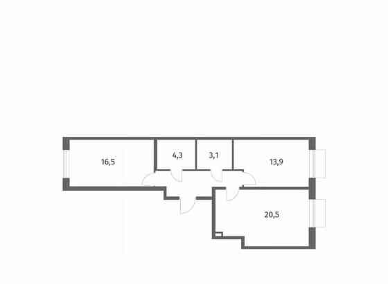 2-комн. квартира, 66.2 м2, 2/8 эт. Санкт-Петербург
