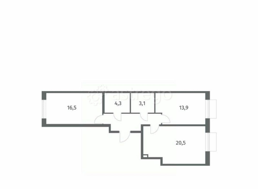 2-комн. квартира, 66.2 м2, 2/8 эт. Санкт-Петербург - изображение 1