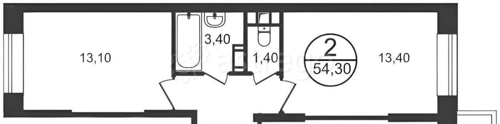 2-комн. квартира, 54.7 м2, 8/17 эт. Люберцы - изображение 6