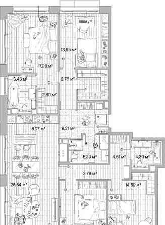 4-комн. квартира, 133.65 м2, 10/10 эт. Москва