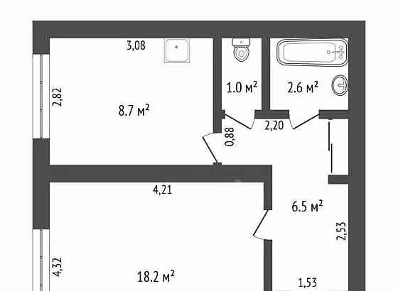 1-комн. квартира, 37.4 м2, 5/5 эт. Зея