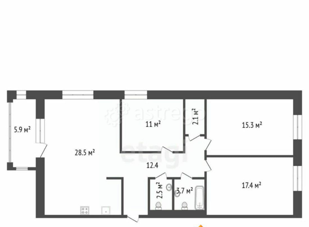 4-комн. квартира, 98.8 м2, 9/17 эт. Красноярск - изображение 7