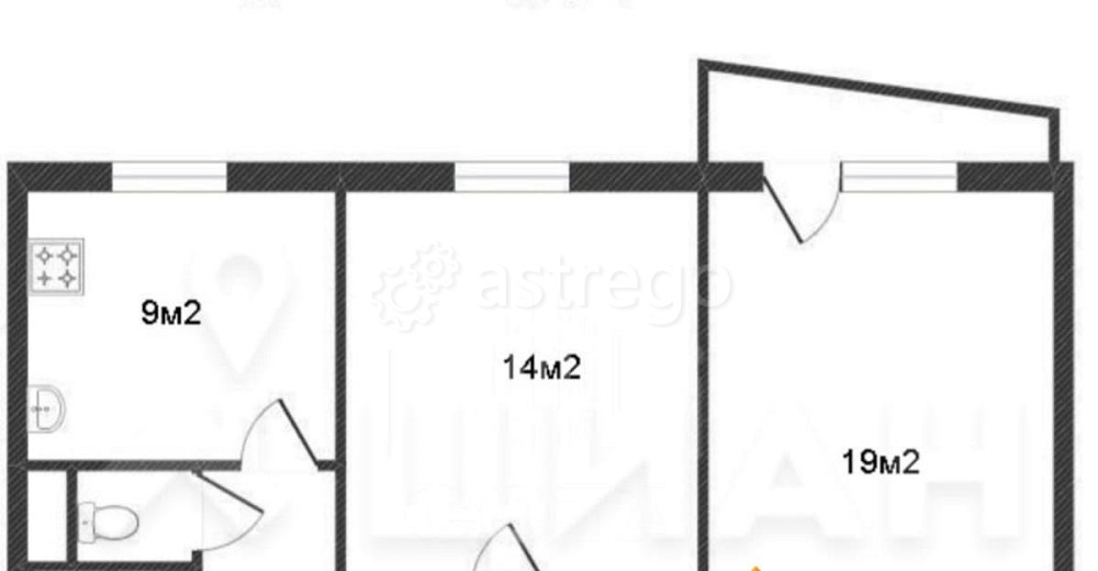 2-комн. квартира, 54 м2, 1/9 эт. Бийск - изображение 7