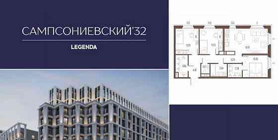 3-комн. квартира, 78.33 м2, 3/10 эт. Санкт-Петербург