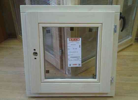 Окно деревянное для бани "Эконом" 500х500 мм Москва