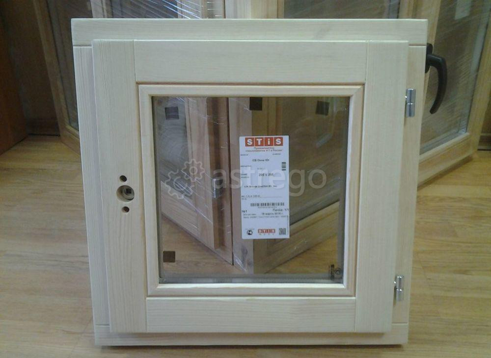 Окно деревянное для бани "Эконом" 500х500 мм Москва - изображение 1