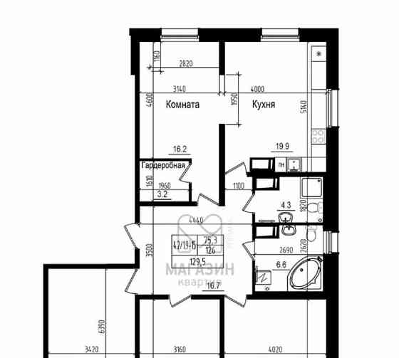 4-комн. квартира, 126.05 м2, 11/23 эт. Санкт-Петербург