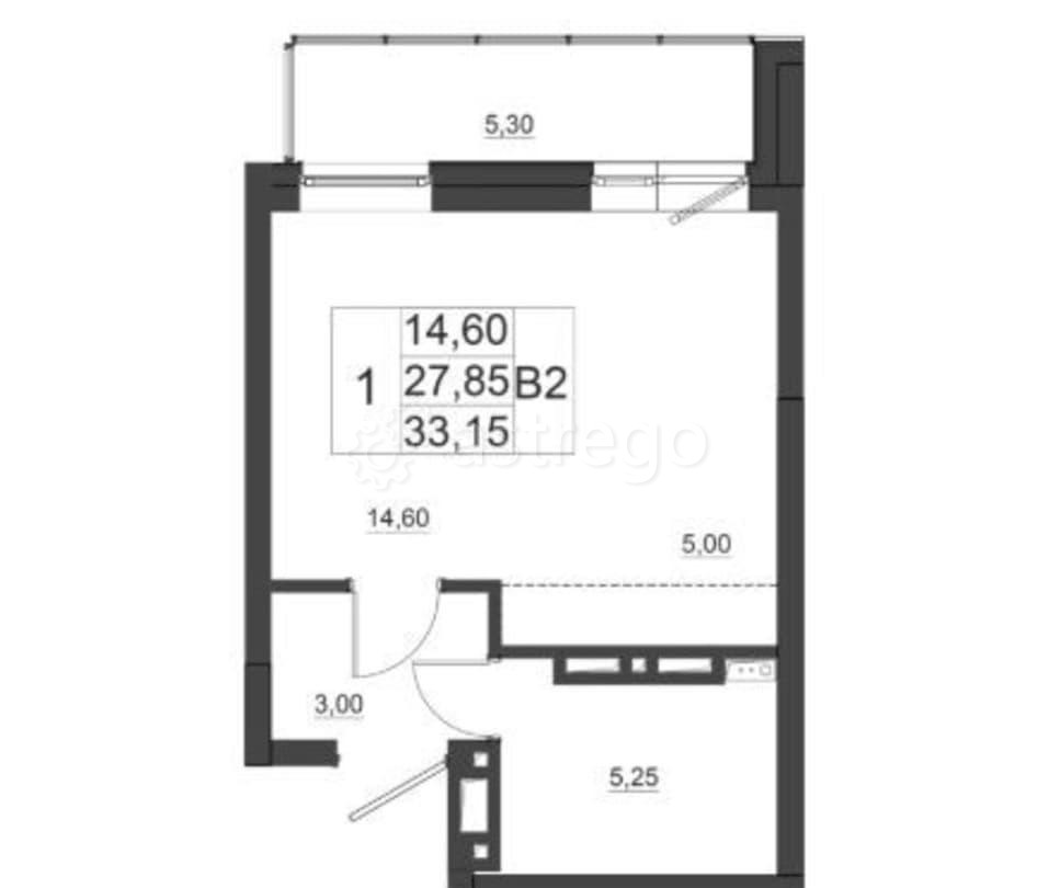 1-комн. квартира, 33.15 м2, 9/17 эт. Красноярск - изображение 1