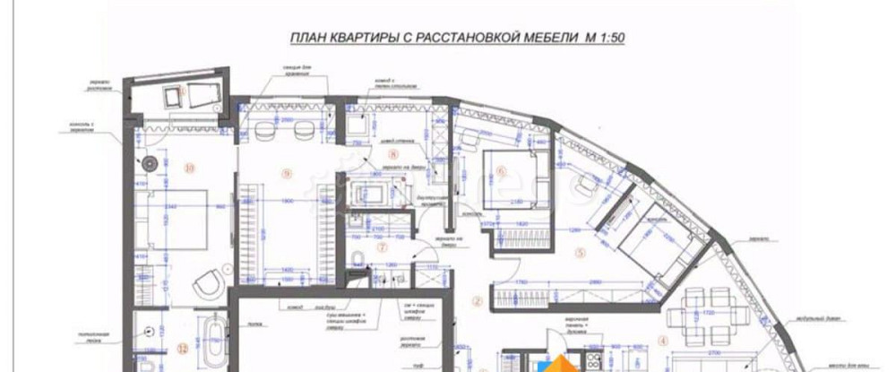 4-комн. квартира, 147 м2, 13/22 эт. Москва - изображение 3