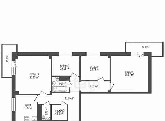 4-комн. квартира, 117 м2, 19/19 эт. Красноярск