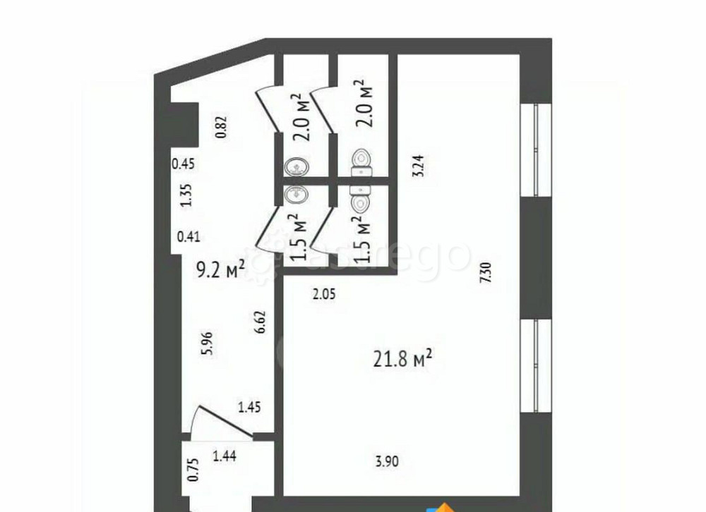 Свободного назначения, 39.1 м2 Красноярск - изображение 2