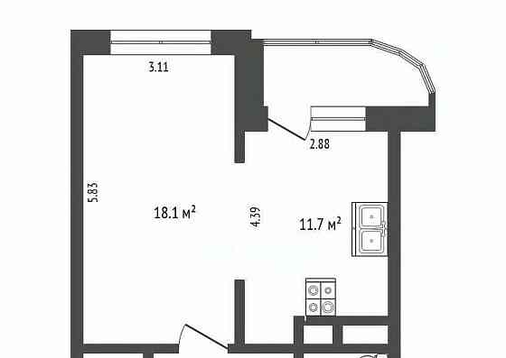 1-комн. квартира, 44.8 м2, 4/17 эт. Химки