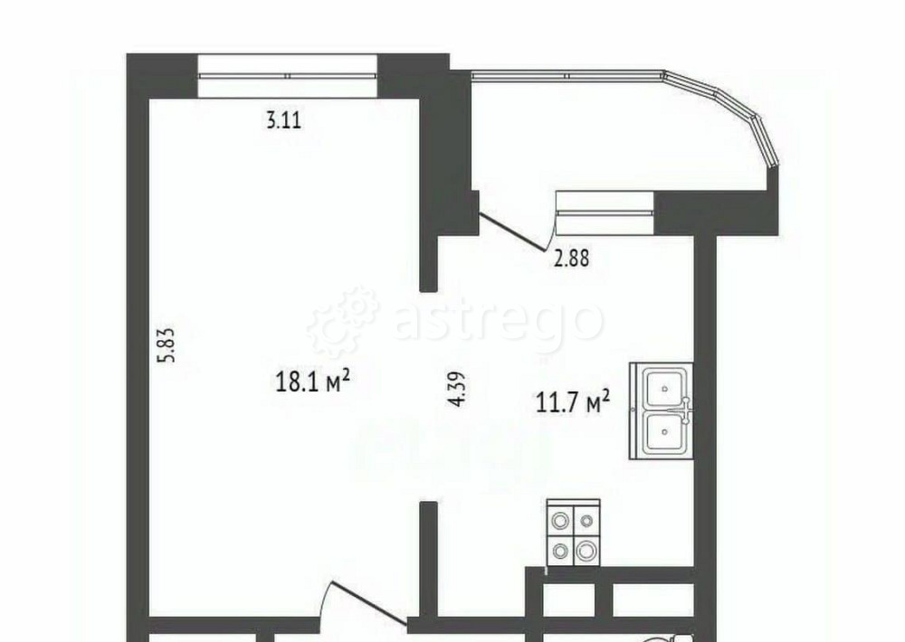 1-комн. квартира, 44.8 м2, 4/17 эт. Химки - изображение 5