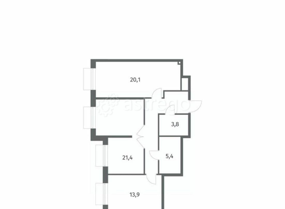 2-комн. квартира, 76 м2, 2/8 эт. Санкт-Петербург - изображение 1