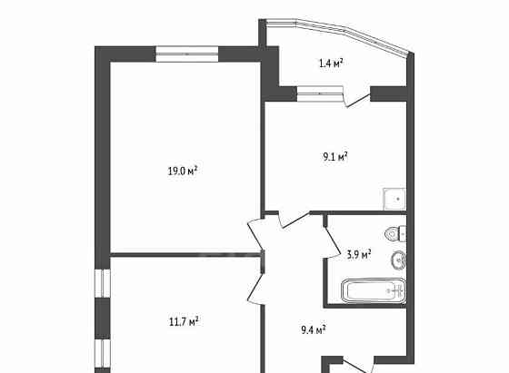 3-комн. квартира, 63.4 м2, 22/25 эт. Красноярск