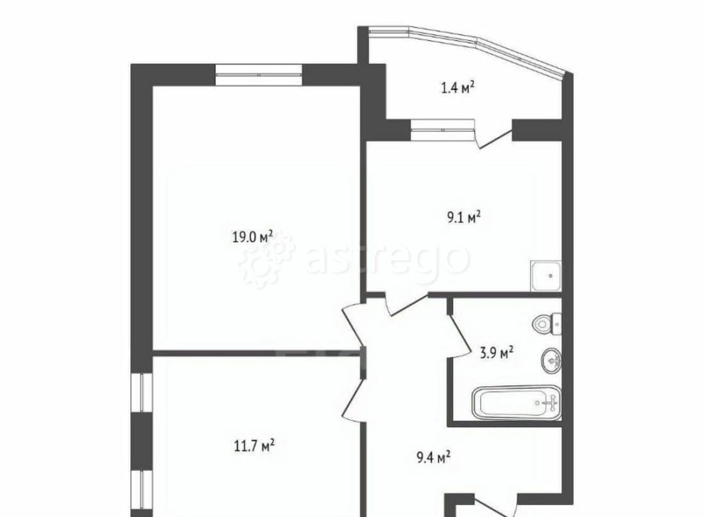 3-комн. квартира, 63.4 м2, 22/25 эт. Красноярск - изображение 3