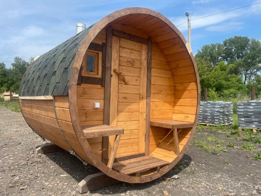 Баня бочка под ключ 2-6 м Барнаул - изображение 4