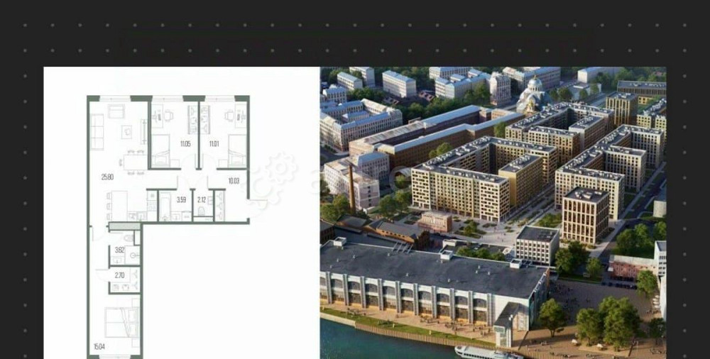 3-комн. квартира, 84.96 м2, 7/10 эт. Санкт-Петербург - изображение 1