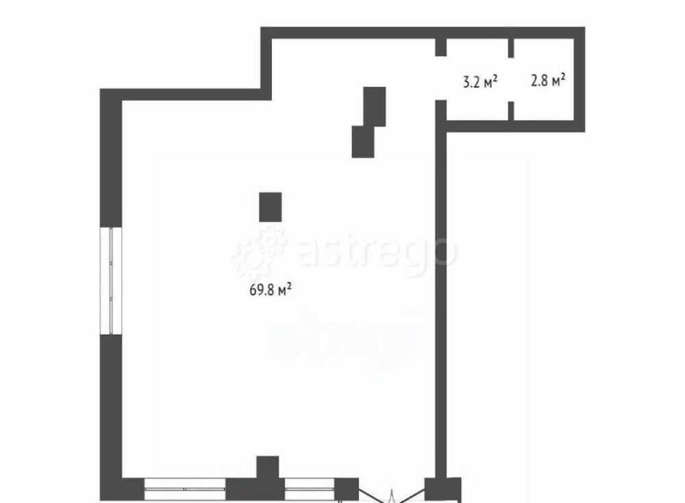 Торговое помещение, 75.8 м2 Красноярск - изображение 1