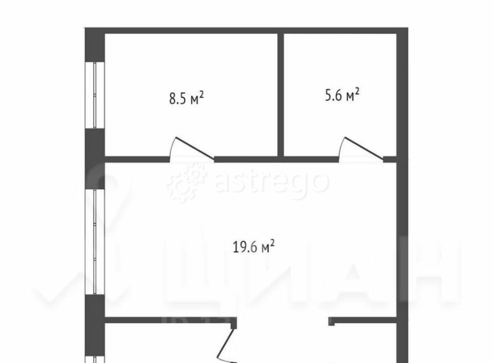 3-комн. квартира, 46 м2, 1/5 эт. Красноярск - изображение 2