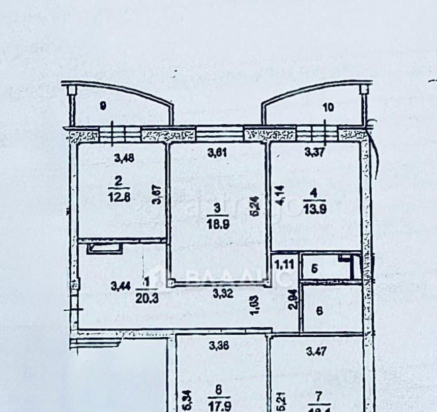 4-комн. квартира, 107.4 м2, 14/16 эт. Подольск - изображение 7