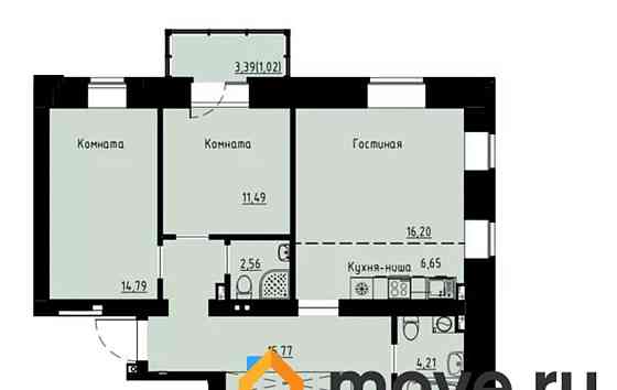 4-комн. квартира, 87.2 м2, 2/7 эт. Красноярск
