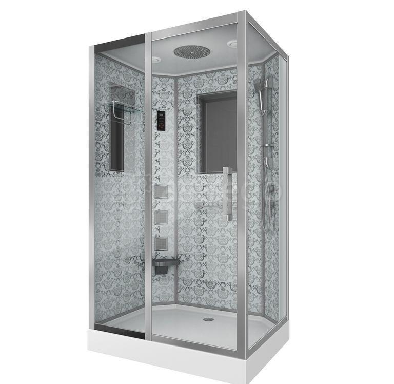Душевая кабина 120х90 низкий поддон Niagara LUX 7711 WL (серебро) Красноярск - изображение 1