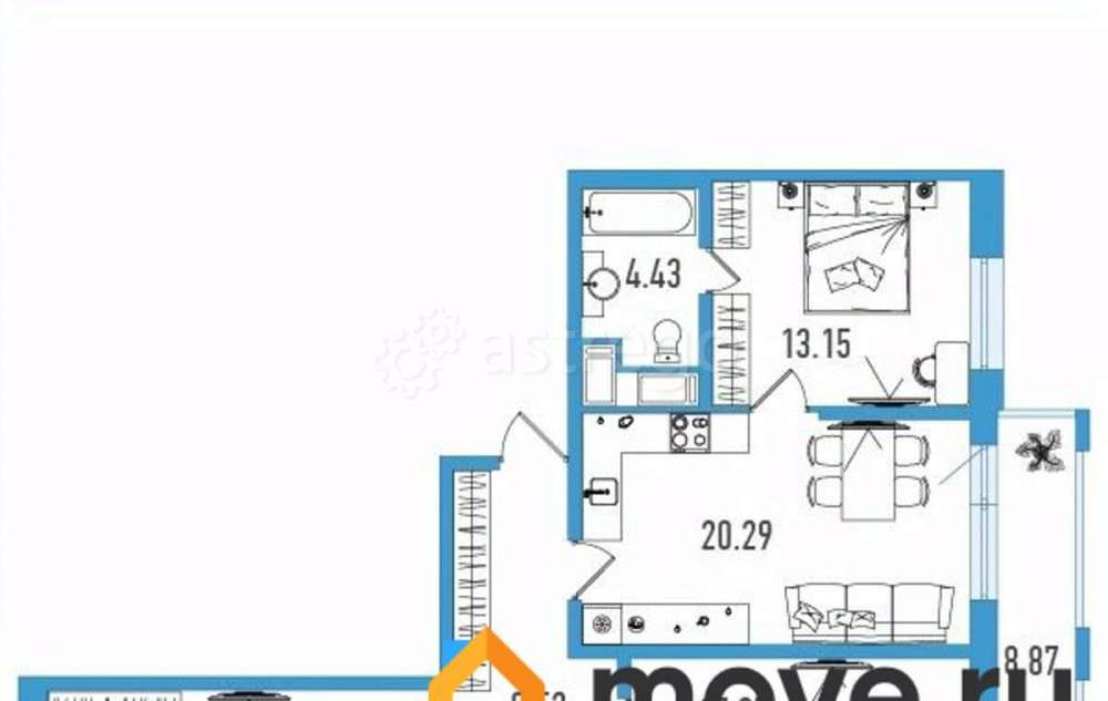 3-комн. квартира, 89.29 м2, 12/18 эт. Санкт-Петербург - изображение 1