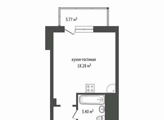 Студия, 28.2 м2, 7/25 эт. Красноярск